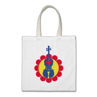 cute violin tote