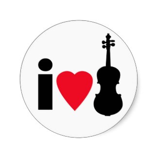 i love violin stikcer